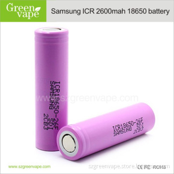 in stock Samsung 18650 battery 18650 3.7v 2600mah rechargeable li-ion battery